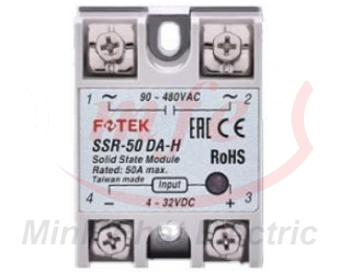 FOTEK SSR-50DA-H Solid State Relay – 50A DC Control AC Output, New